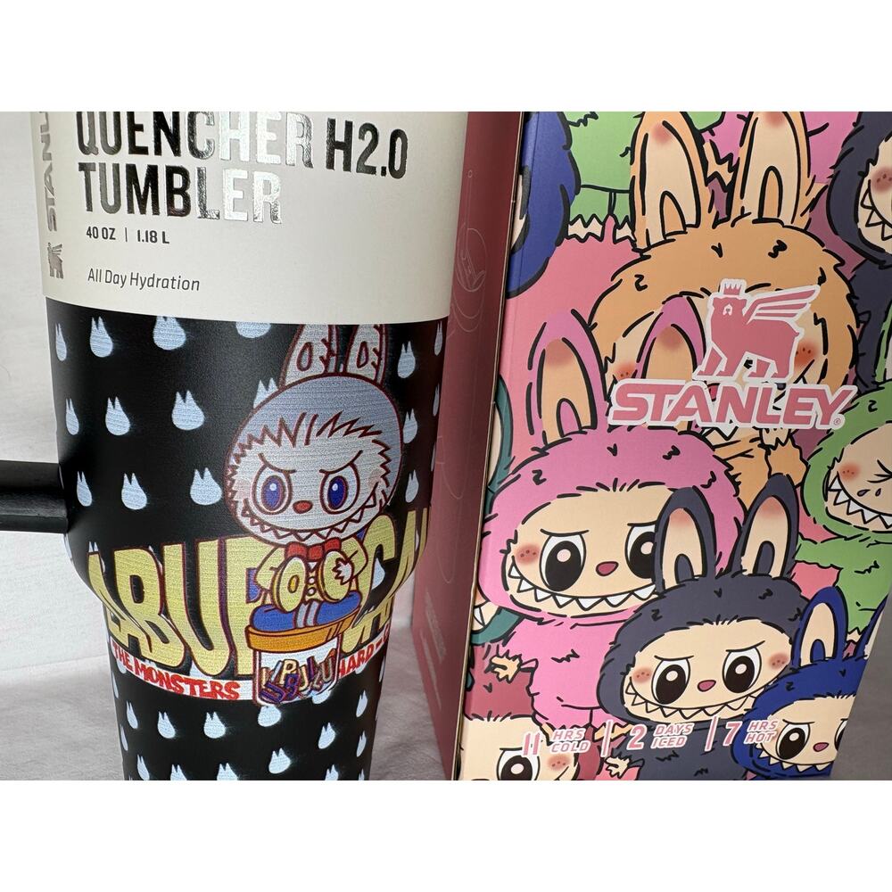 Stanley 40oz Custom Labubu Black Quencher H2.0 Tumbler - Picture 4 of 9